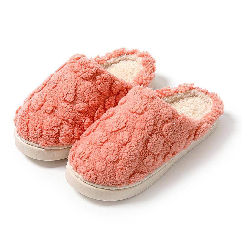Хлопковые тапочки для дома для женщин, теплые, нескользящие, зимние, домашние, модные, пушистые, простые, парные, плюшевые тапочки
