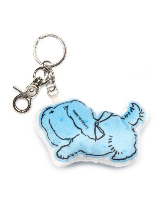 THREE TO EIGHTY POPPI KEYRING BLUE