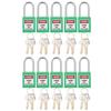 10Sets 38mm Lockout Tagout Lock Durable Nylon Isolation Design Corrosion Resistant Padlock with 20 Keys