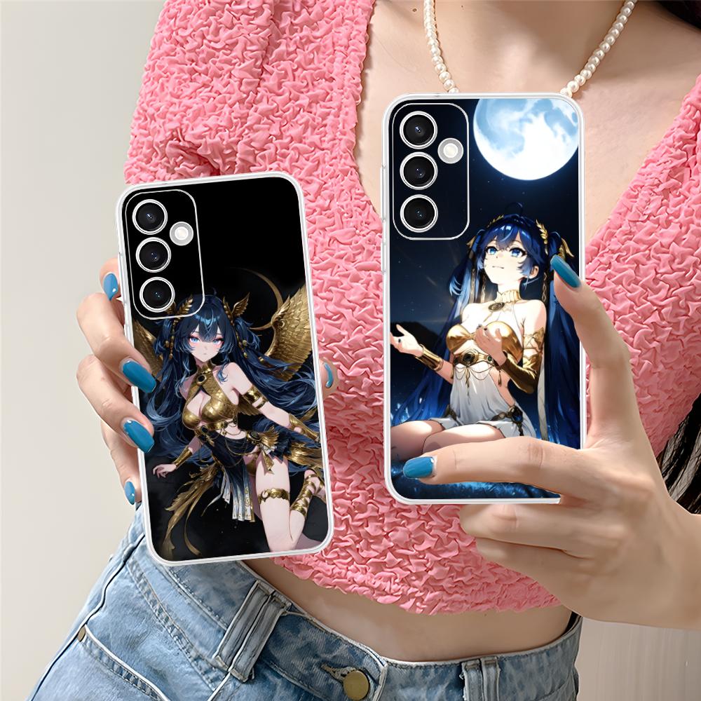 Чехол для телефона Wuthering Waves Luno для Samsung Galaxy S25 S24 S23 S22 S21Plus FE Ультрапрозрачный Цветной Чехол для Мобильных Телефонов Красивый