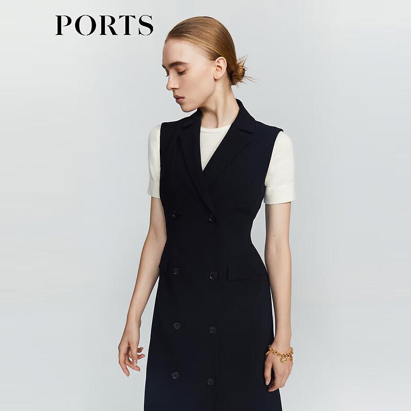 Ports Женское элегантное двубортное миди-платье без рукавов