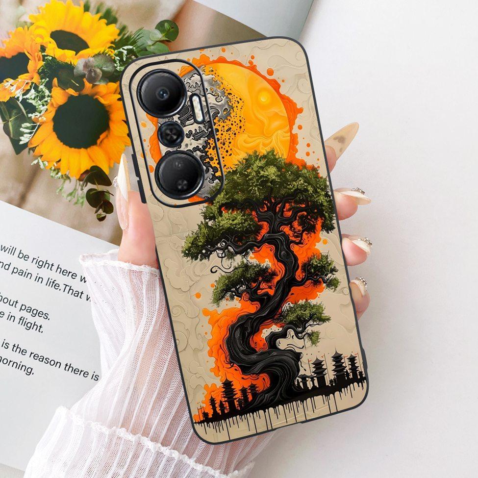 Case For Infinix Hot 20 4G Cover Cute Cat Fashion Butterfly Painted Casing For Infinix X6826 X6826B X6826C