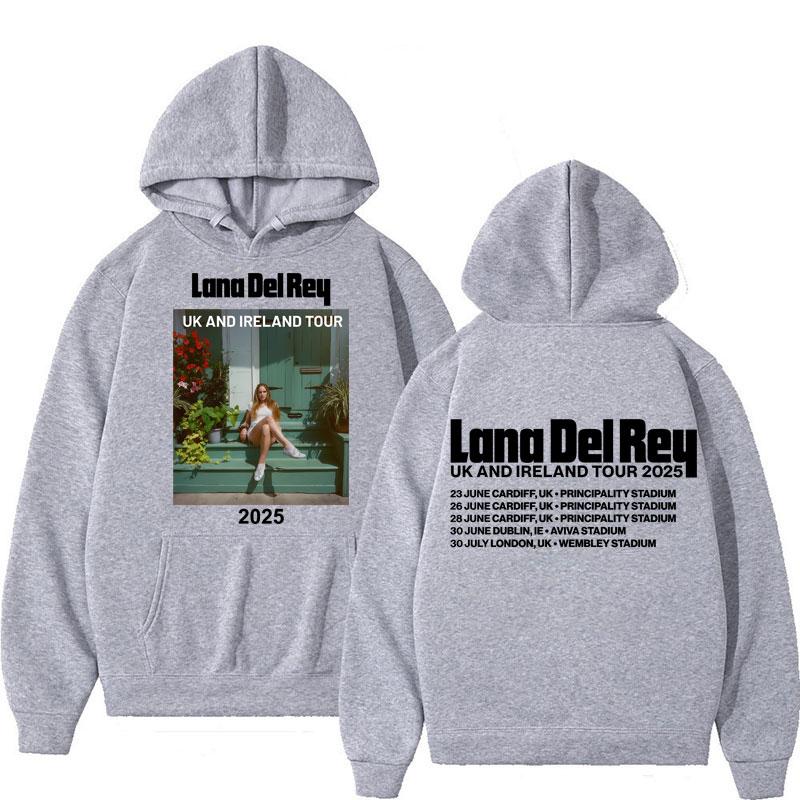 Худи с принтом Lana Del Rey для тура по Великобритании и Ирландии, мужские, женские, модные, хип-хоп, с длинным рукавом, оверсайз, флисовые, спортивные костюмы, подарки