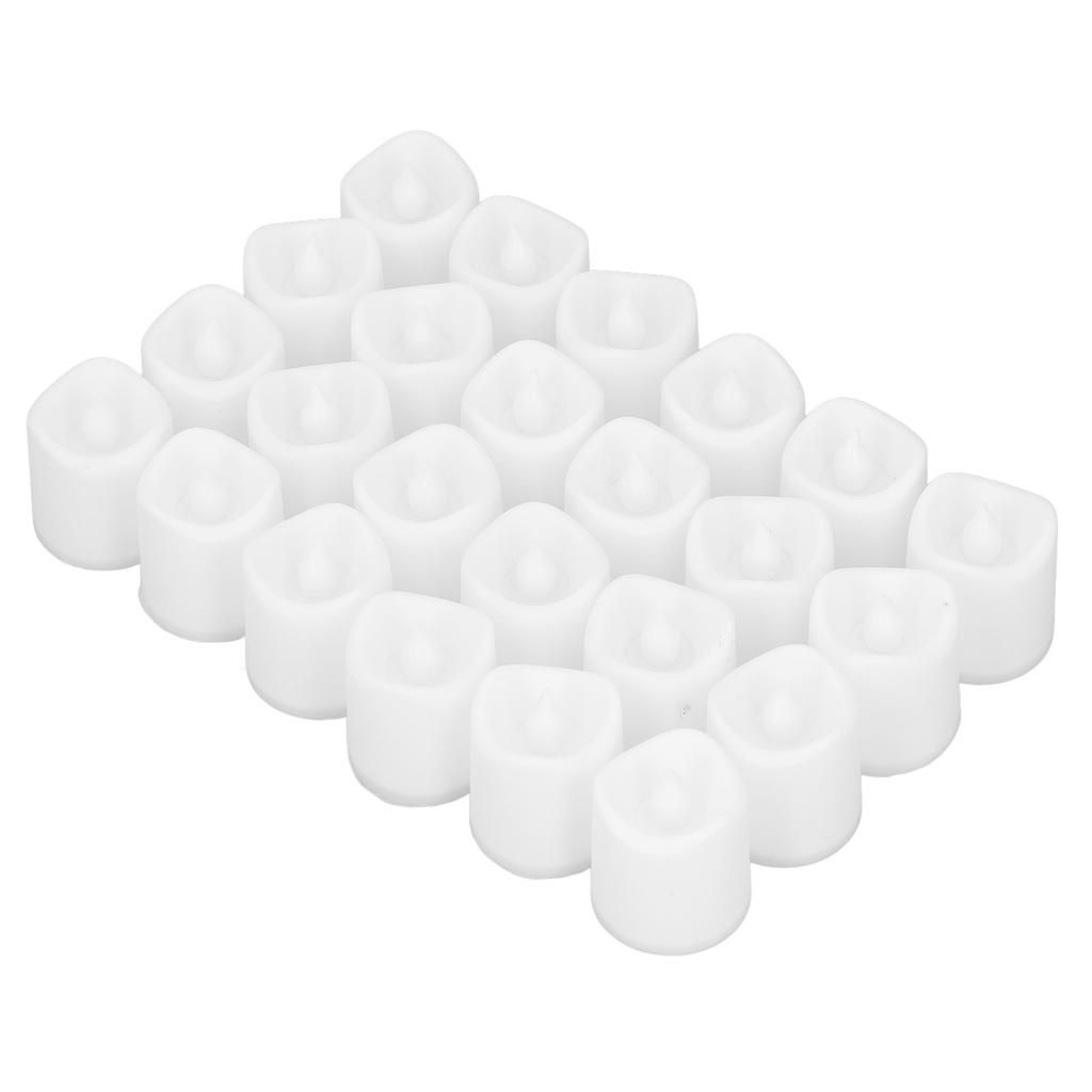 24 шт. электронные свечи пластиковые безопасные экологически чистые романтические беспламенные светодиодные чайные свечи для