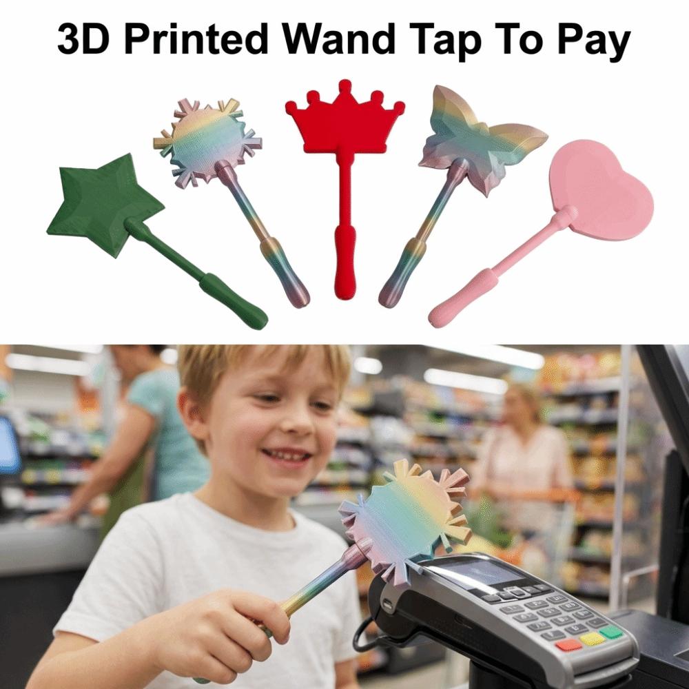 Креативная 3D-печатная палочка Tap to Pay, портативная, легкая, бесконтактная платежная рукавная обложка 35 см, милый держатель для кредитных карт, для ежедневного использования