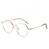 Exquisite and Fashionable Polygonal Glasses Frame Female Carved Temples Anti-blue Light Flat Mirror Light Student Myopia Frame.