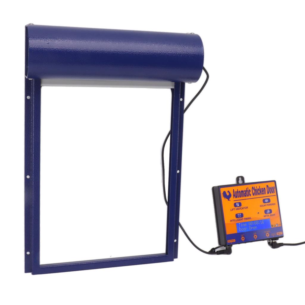 Автоматическая дверь курятника Программируемый алюминиевый открыватель двери курятника с таймером, датчиком света, пультом дистанционного управления, 3 режима