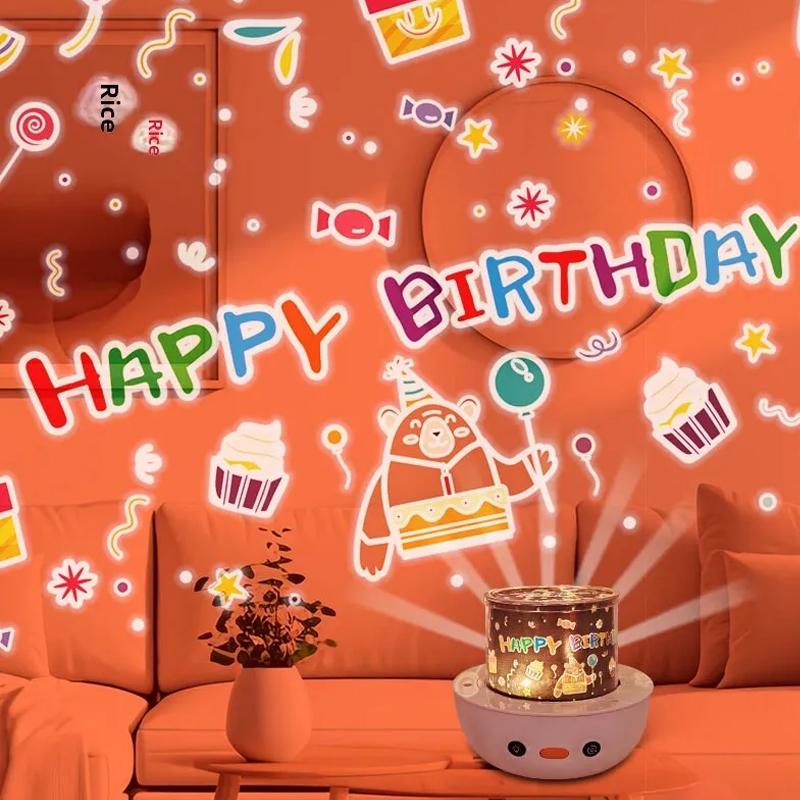 Starry Sky Projection Music Bluetooth Night Light Dreamy Gift Rotating Bedroom Bedhead Atmosphere Lighting