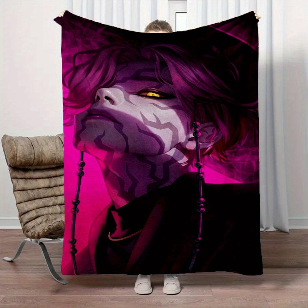1Pc K-Pop Demon Hunters Print Flannel Blanket, High quality Digital Printing, Comfortable for All Seasons, Home DecorGifts821037