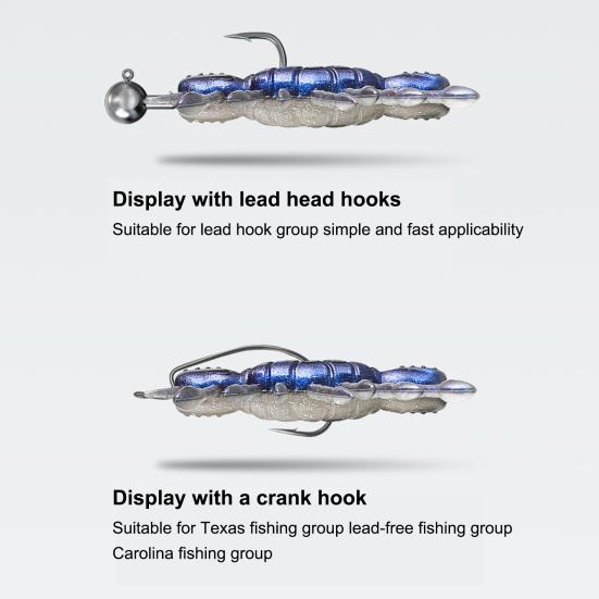 4 шт. мягкие бионические рыболовные приманки для креветок Shake, реалистичный дизайн, тонущие приманки, пресноводные, яркие цвета, естественное плавание, рыболовные снасти на открытом воздухе