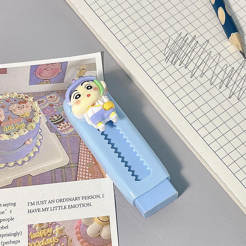 Выдвижная ластик-ручка Shin-chan: Без следов, без крошек, детские мультяшные канцелярские принадлежности для экзаменов и рисования