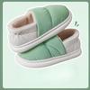 Crestar New Women Plush Slippers Winter Warm Flats Soft Fluffy Couple Shoes Solid Color Thick Bottom Slippers Cozy Home Slippers