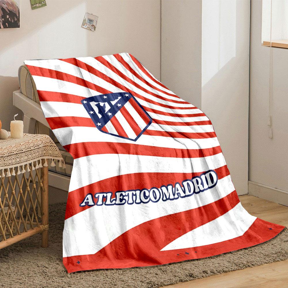 Atlético Madrid Striped Blanket print blanket soft and cozy perfect for the living room bed sofa or a nap,gift