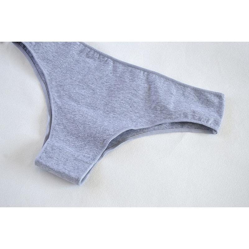 High Quality Comfort Simple Low Waist Women's Panties Summer Sports Breathable Sexy Thong Cotton Pure Lust Female Cute Solid Color Underpants