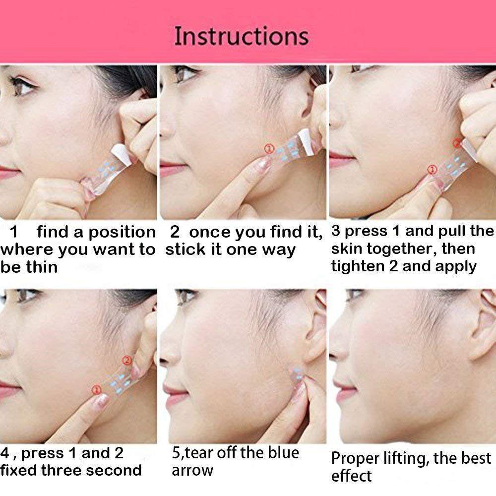 100pcs Durable New Beauty Tira Thin Face Patche Lifting Face Stickers Lift Tools Invisible