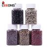 1000Pcs Beads Silicone Aluminium Micro Rings 5.0X3.0 Mm Lined For Women Hair Extensions Tool Beads Brown Red Black Color