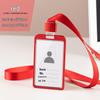 Алюминиевый держатель для ID-карты с кристальным карабином и шнурком для сотрудников и студентов