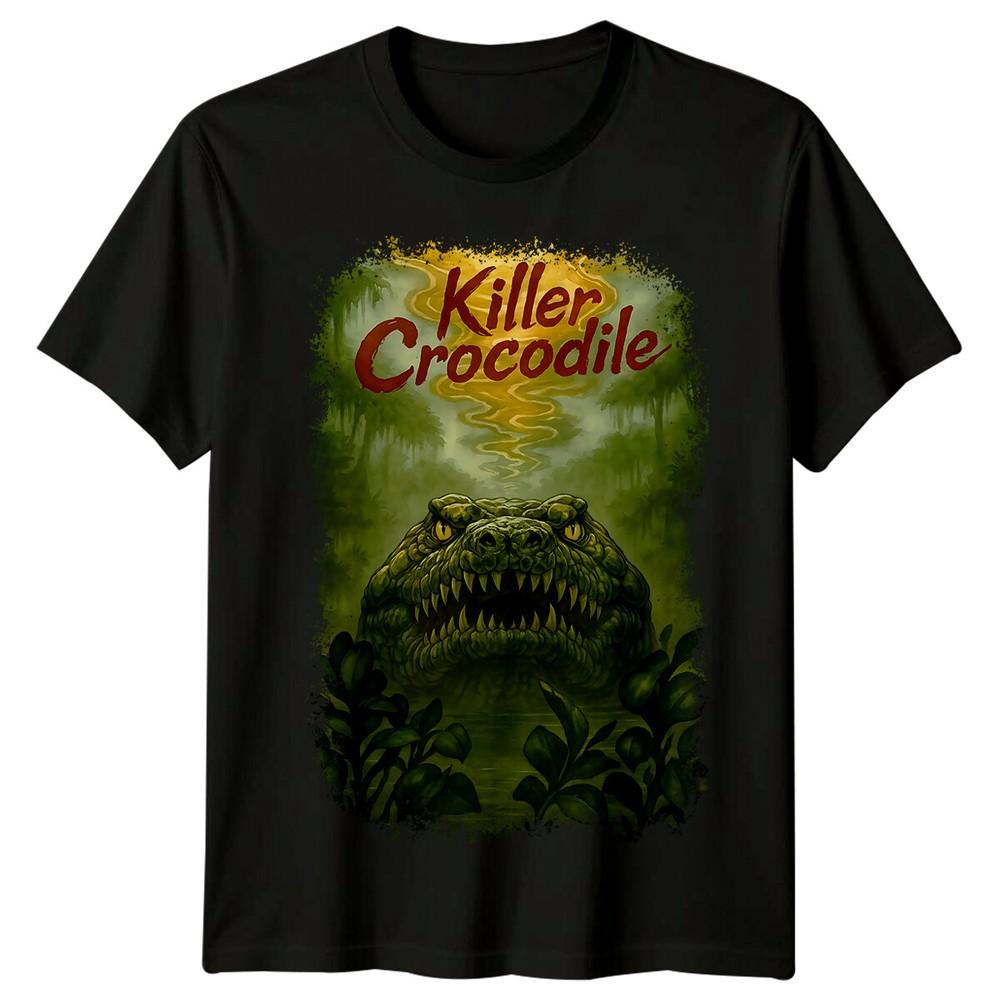 Killer Crocodile (1989) Movie Poster Inspired T-Shirt Retro 80s Tee