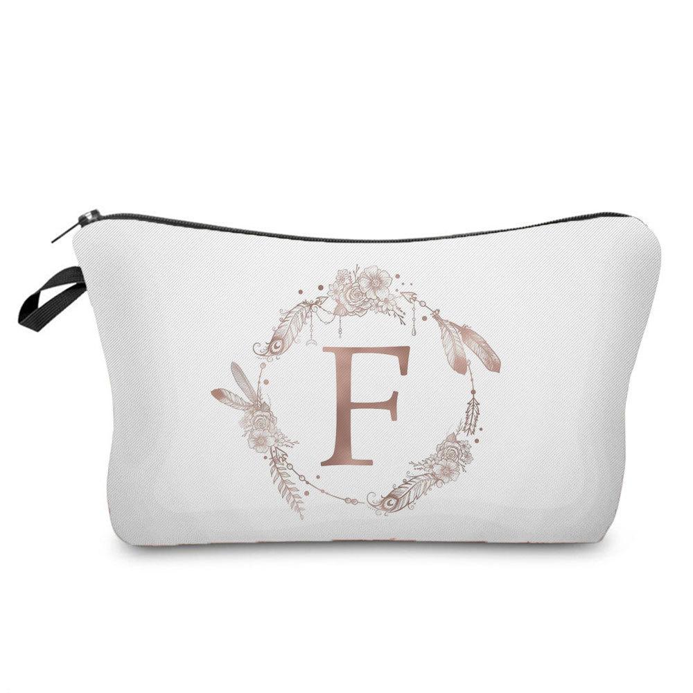 Женская косметичка с принтом букв Органайзер для туалетных принадлежностей Дорожный чехол для хранения