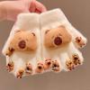 Cartoon Nail Gloves, Children's Warm and Antifreeze Full Finger Cots, Baby Thick Five Finger Girl Finger Cots