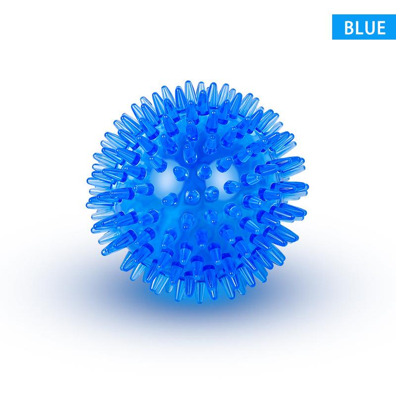 Interactive Squeaky TPR Bite-resistant Bouncy Balls Pet Toy Bright Colors Outdoor Training For Dog and Cat 1Pcs Soft Burr Teeth Cleaning  Handmade