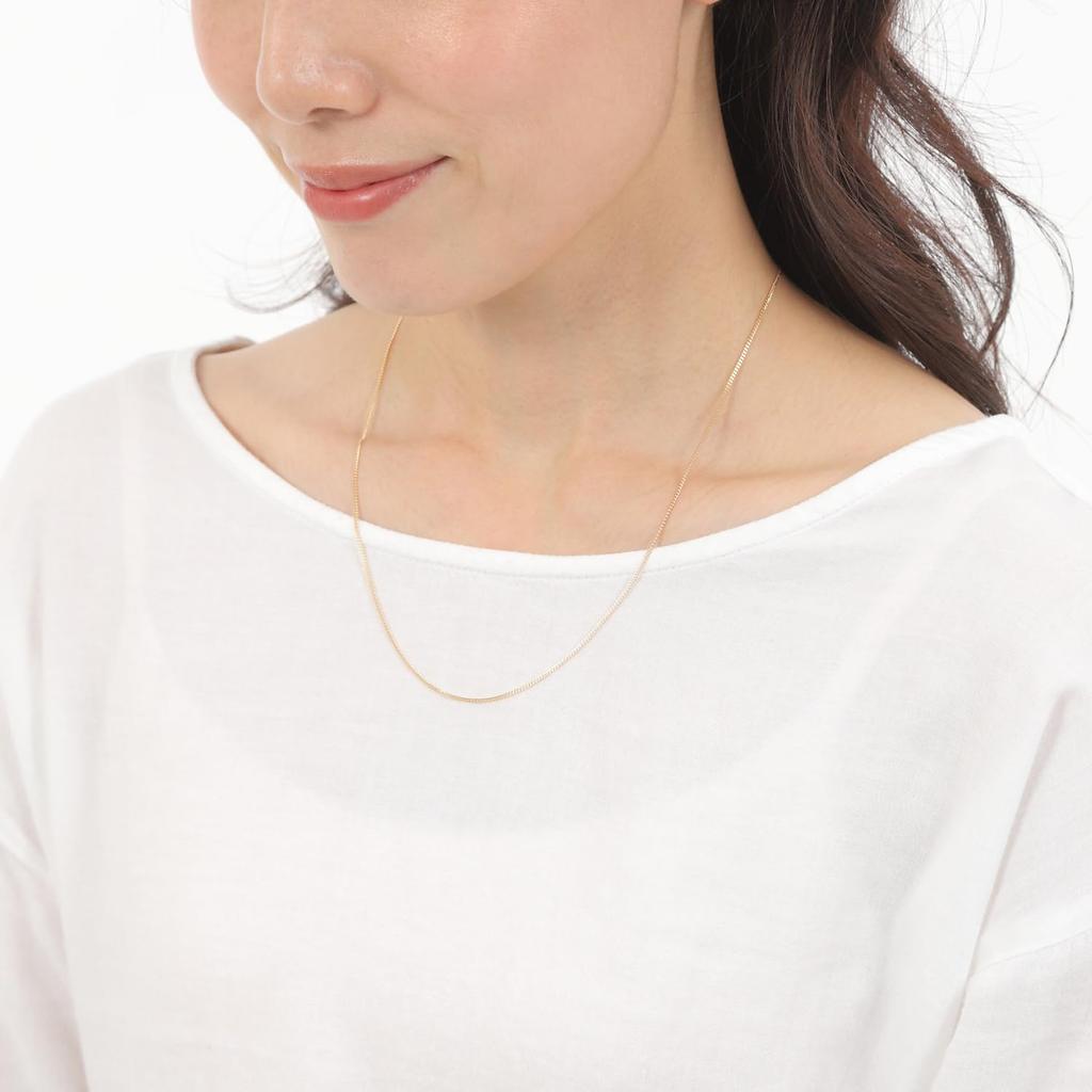 18K Kihei Necklace Chain 2 Sides 50cm Thin Width K18 18K 1.2mm
