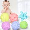 Baby Toys Rattle Teether Hand Grasping Ball Touch Ball Can Chew Soft Rubber Hand Grasping Ball