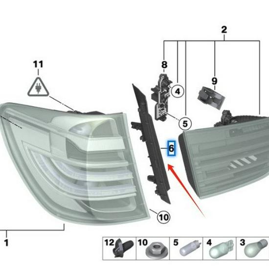BMW X3 F25 Taillight Trim 63217263603/63217263604
