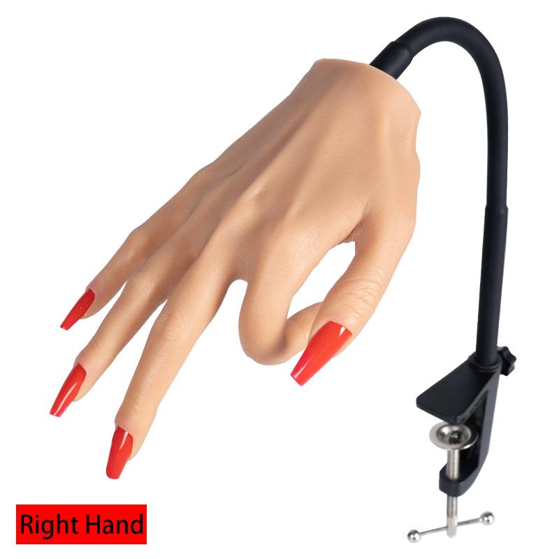 Silicone Practice Hand for Acrylic Nails Professional Manicure Nail Training Hand Model