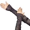 Breathable Crystal Arm Sleeves Mesh Summer Arm Sleeves Trendy Ice Silk Sleeve  Cycling