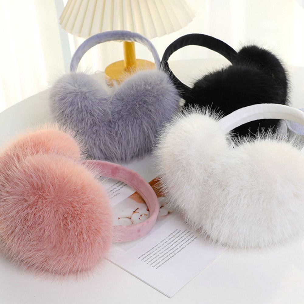 Thicken Foldable Earmuffs Folding Winter Ear Cover Fashion Plush Earmuffs Outdoor