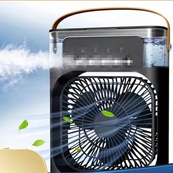 Three Gear Adjustable Fan USB Five Hole Multifunctional Desktop Atomizing Humidifier Night Light Air Cooler Five Hole Spray Fan