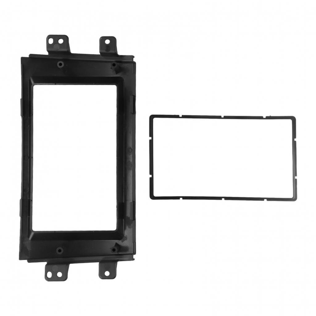 Black Stereo Radio Plate Frame Panel Dash Double Din For 2007-13