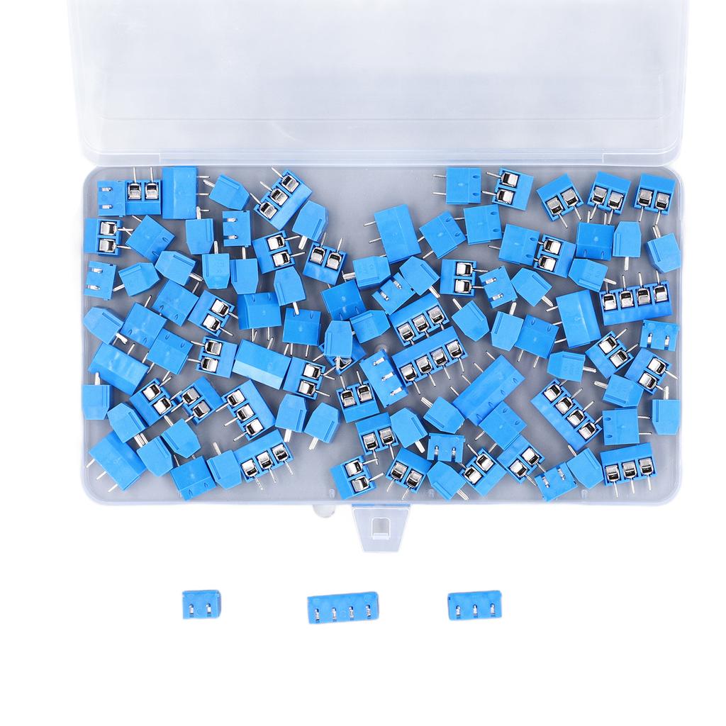 100 шт. Клеммная колодка с винтовым зажимом для монтажа на печатную плату 5,08 мм 2P 3P 4P Клеммная колодка для печатной платы для 14?22AWG