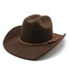 Этнический стиль кофейного цвета ковбойская шляпа вестерн мужская и женская универсальная джазовая шляпа цилиндр