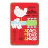 Woodstock Music Vintage Tin Sign Metal Decor Metal Sign Metal Poster Wall Sign Wall Poster Wall Sticker Wall Decor