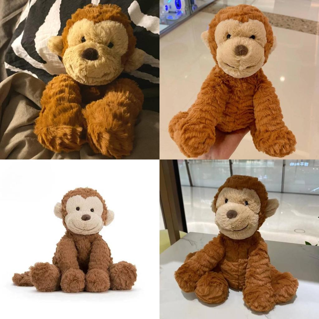 Плюшевая игрушка обезьянка Jellycat Fuddlewuddle с мягким коротким ворсом для подарка подростку