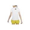 Nike Dri-FIT Solid Logo Print Crew Neck Sports T Shirt Women Tops White DQ6372-100