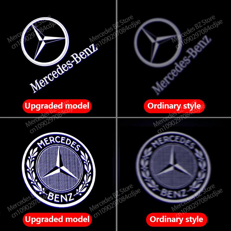 TFHM4 2Pc LED Car Door Welcome Light Logo Laser Projector Lamp For Mercedes Benz E C Class W205 W212 ML AMG W177 W247 W176 GLA GLC GLE