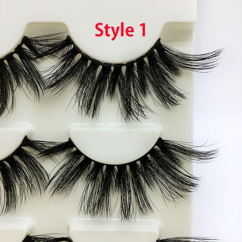 Thick Long Dramatic Wispy Cross Eye Lashes Extension False Eyelashes 25mm Lashes 3D Soft Mink Hair