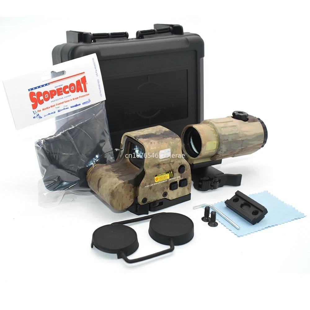 Тактический Airsoft Прицел-увеличитель G45 5X с коллиматорными прицелами 558 553 EXPS3 Красная точка Комбо Оптика QD Крепление Weaver Fit 20MM Рельсовое крепление С полной маркировкой
