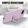 Чехол для Google Pixel 8 9 Finger Ring Stand Holder Slicone Cover для Pixel 9 Pro XL Solid Color Lens Protection Soft Phone Case