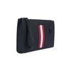 Bally Красно-белая полосатая кожаная сумка-кошелек на молнии с логотипом-буквой, деловой повседневный стиль, сумка-клатч для commuters, большой мужской кошелек, черный 6238757