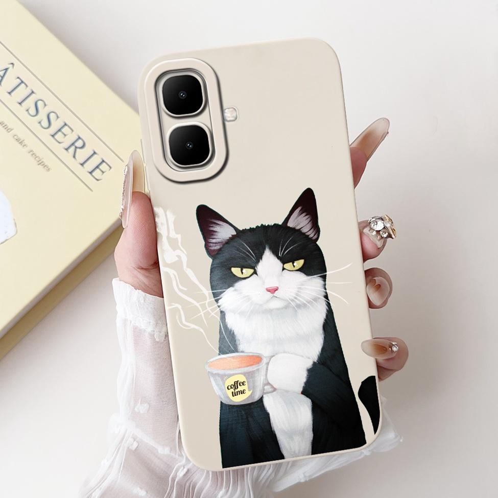 For Tecno Pop 10 4G Cover Case Silicone Cute Cartoon Fashion Flowers Love Shockproof Cover For Techno Pop 10 Phone Case Bumper