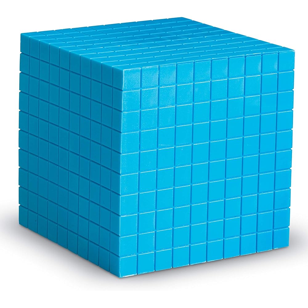 Learning Resources Plastic Base Ten Series Cube 10 x 10 x 10cm Educational Math Manipulative Toy