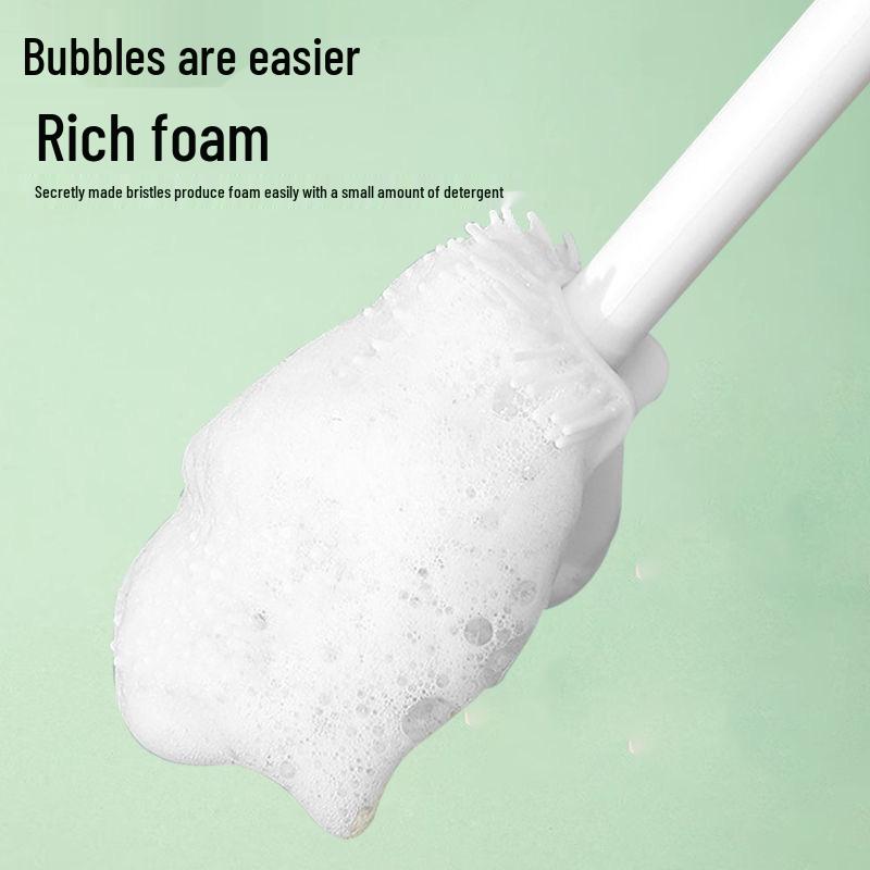 Long Handle Silicone Baby Bottle & Water Cup Brush with Replacement Head – Special Cleaning for Blender Gaps