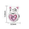 S925 Silver Cute Cat Beaded Bracelet Necklace DIY Handmade Craft Materials Accessories Kit