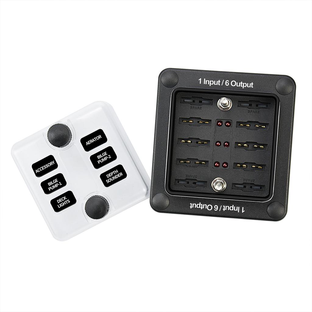 6-контактный блок с держателем коробки цепи заземления для защитной крышки светодиодная индикация болтовые клеммы для автомобиля морской низкий профиль отрицательная шина водонепроницаемый