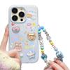 Браслет с куклой-облачком Мультяшный TPU чехол для телефона Apple 16Promax Чехол для телефона 13 Маленький свежий желе Полностью закрывающий заднюю панель для телефонов iPhone