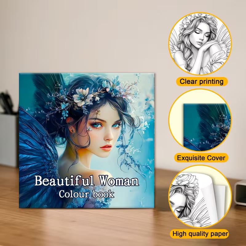 Женский блокнот для раскрашивания и рисования: Бумага для кальки и рисования, расписанная вручную